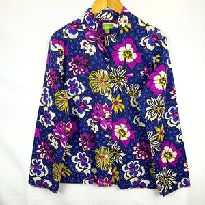 Vera Bradley Women LongSleeve Button Shirt Sz M Cotton Lightweight Summer Spring